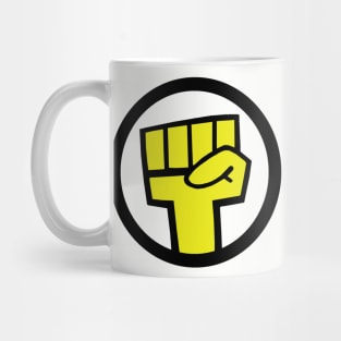 yellow hand Mug